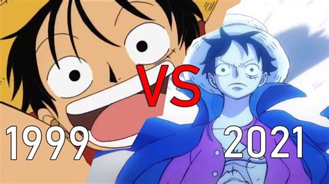 One Piece Animation Comparison 1999 2021 Youtube