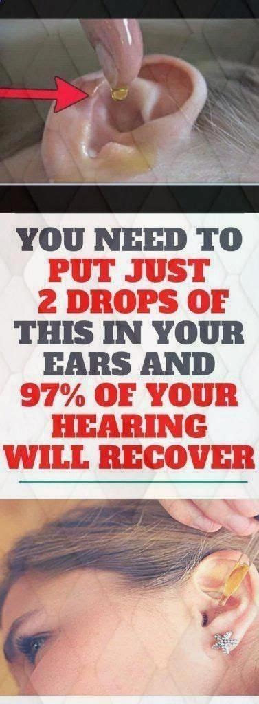 2 Drops Of This In Your Ears Will Recover Your Hearing Completely