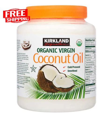 Kirkland 100 Usda Organic Coconut Oil Virgin Cold Pressed Unrefined
