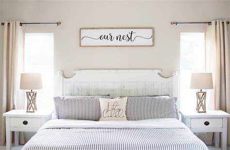 Our Nest Rustic Wood Framed White Sign Wall Décor Schafer Art Studio