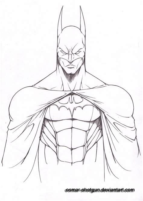 Draw batman's cape by first drawing two curved lines under the head as the top part of the cape. Simple Batman Drawing at GetDrawings | Free download