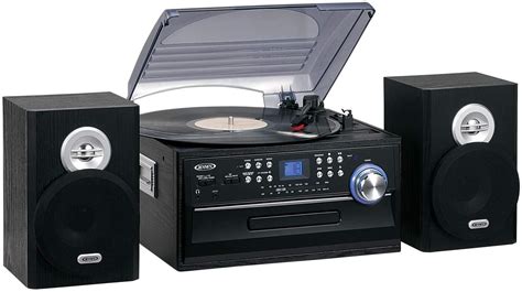 Jensen All In One Hi Fi Stereo Cd Player Turntable And Digital Amfm