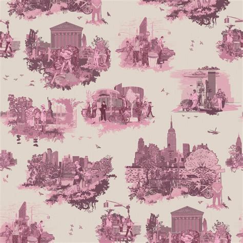New York Toile Fabric Diginytoil309801 In 2020 Toile Wallpaper