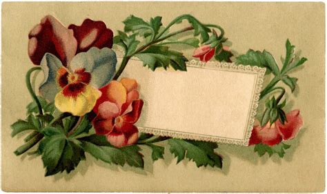 Vintage Pansy Label The Graphics Fairy