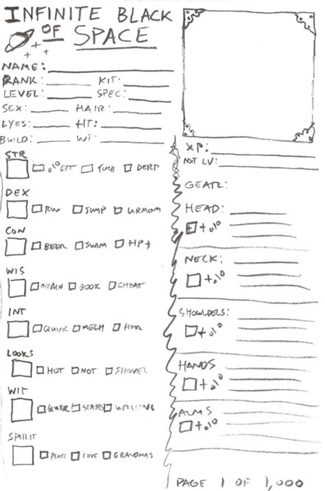 How To Make Your Own Pen And Paper Rpg Part 2 Character Sheets