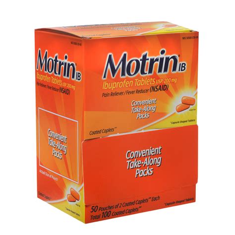 Motrin Ib Packets 50x2 Mfasco Health And Safety