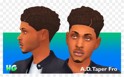 A Sims 4 Afro Hair Male Hd Png Download 1016x584