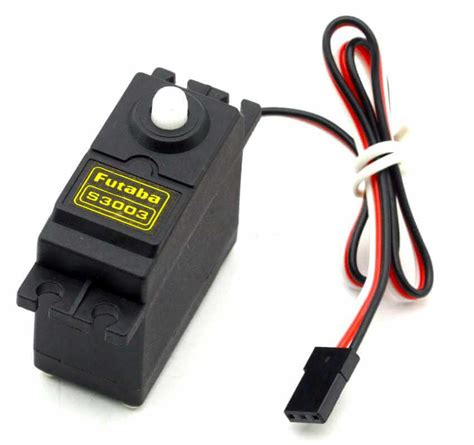 A servo motor will have mainly there wires, one is for positive voltage another is for ground and last one is for position setting. Futaba S3003 RC Servo Motor 180 degree - EpikElectronics