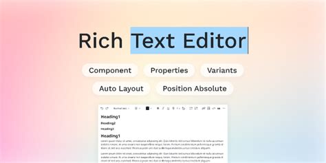 Rich Text Editor Component Kit Figma