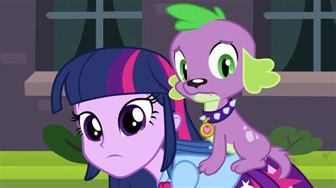 Image Twilight And Spike Looking At A Student Egpng My Little Pony