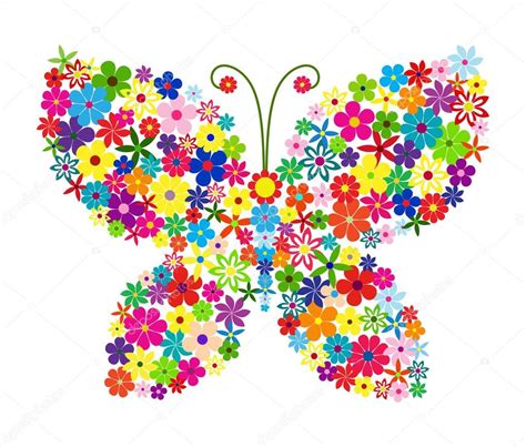 Imágenes: mariposa con flores | Mariposa flores sin límites — Vector de stock © CosmoSquirrel ...