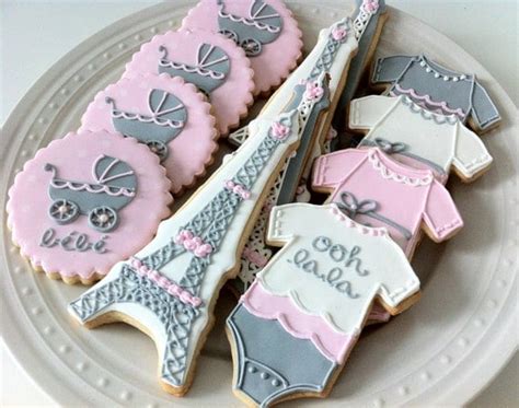Items Similar To Decorated French Themed Baby Shower Cookies Onesies