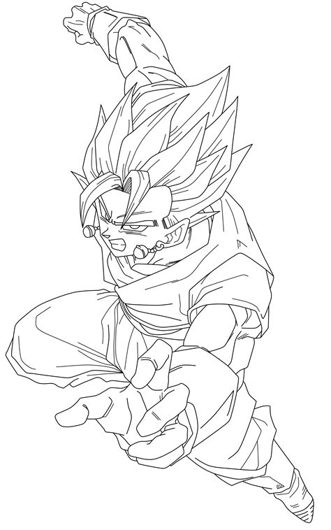 Ssj 2 Vegito Free Coloring Pages