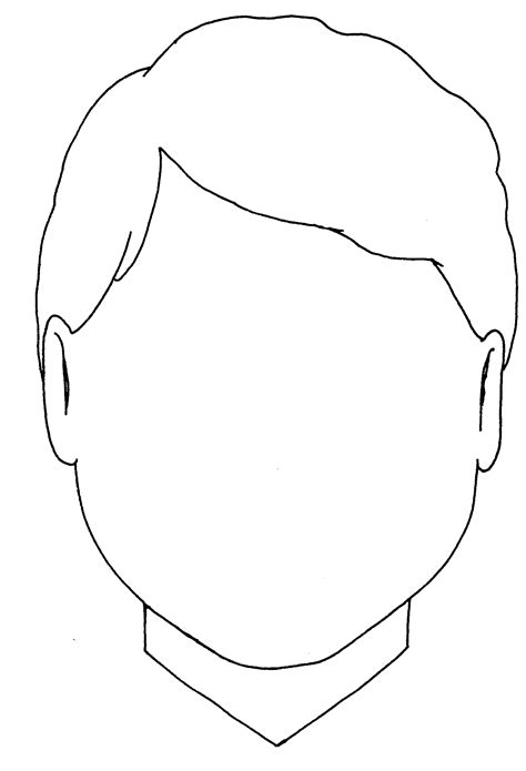 Blank Boy Face Colouring Coloring Pages Quoteko