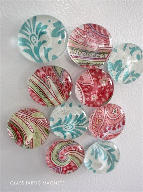 Diy Glass Fabric Or Scrapbook Paper Magnets Step By Step