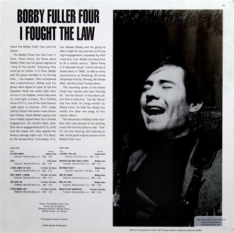 The Bobby Fuller Four I Fought The Law 1966 Vinyl Rip Content Curated By Darin R