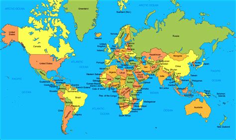 Mapa Múndi Mapa Do Mundo Continentes E Países