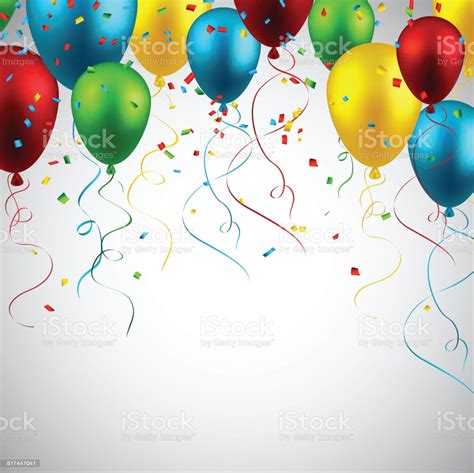 Celebrate Colorful Background With Balloons Stock Illustration ...