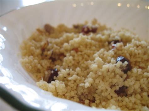 It's the wrong kind of couscous, to start with. Sweet and Nutty Moroccan Couscous http://www.food.com ...