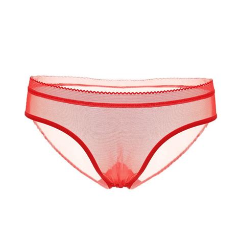 Womens Sexy Lingerie Mesh Briefs Sheer Panties Knickers Seamless See Through Underwear Low