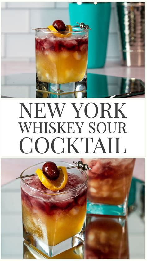 This apple sour cocktail recipe takes a unique approach with a balance of flavors based on the classic whiskey sour. New York Whiskey Sour Cocktail - New York Whiskey Sour ...