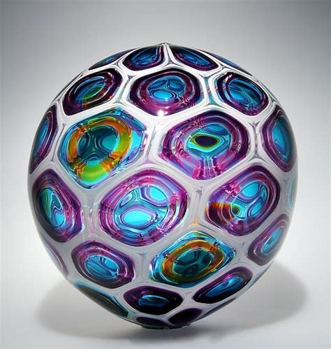 Murrine Sphere David Patchen Art Glass Sculpture Artful Home Glass Art Sculpture Blown