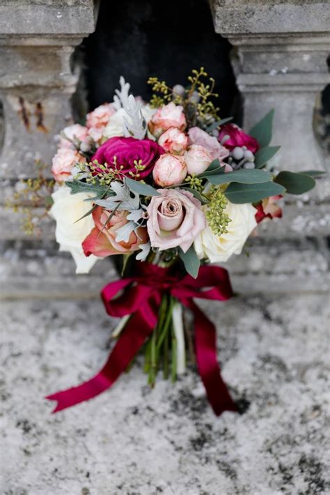Grey Blush And Deep Blueberry Bridal Bouquet By Halo Blossom Bang On
