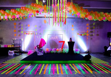 Neon Themed Stage Jaides 7th Neon Party