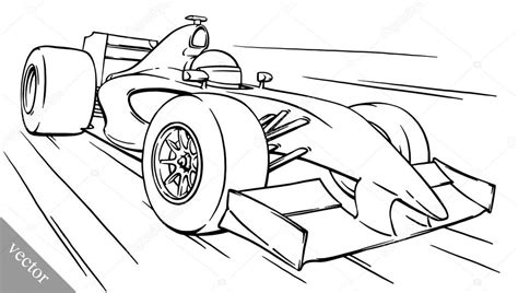 I think this drawing turned out quite. Childs'ın komik karikatür formula yarış araba vektör çizim ...