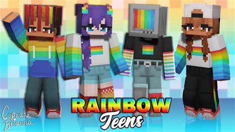 Rainbow Teens Hd Skin Pack By Cupcakebrianna Minecraft Skin Pack