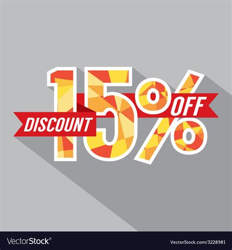 Discount 15 Percent Off Royalty Free Vector Image