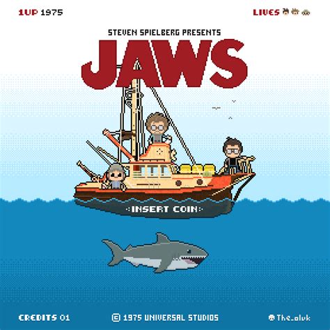 Jaws Jaws Movie Jaw Pixel Art