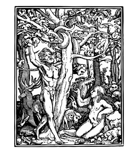 Adam And Eve Black And White Nude Clip Art Library