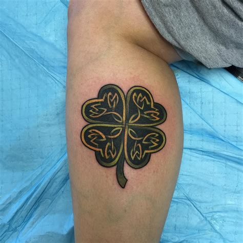 60 Amazing Four Leaf Clover Tattoo Designs For Men Catch Up Your Luck