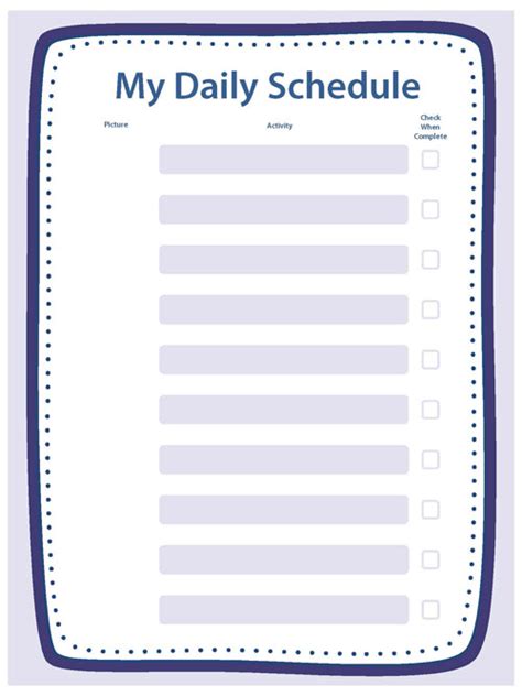 Blank Daily Schedule White Gold
