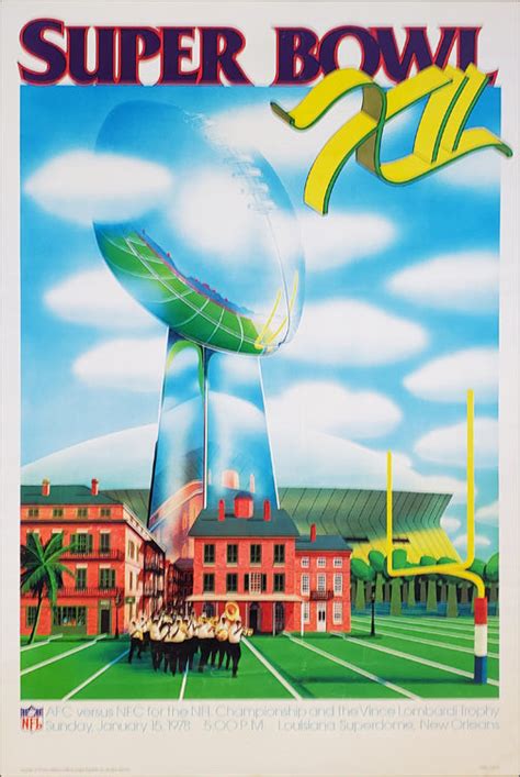 Super Bowl Xii New Orleans 1978 Official Vintage Original Poster N
