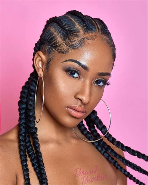 Pin By Haisa On 2 Feed In Braids 2020 Easy Black Girl Hairstyles