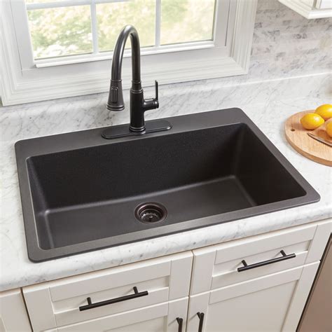 Black Granite Quartz Composite Undermount Kitchen Sink Wow Blog