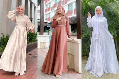 Tren Baju Lebaran 2021 Rekomendasi Dress Muslim Mewah Elegan Ala