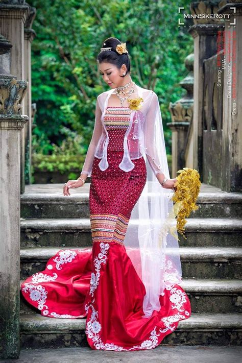 Mon Traditional Bridal Myanmar Traditional Dresses Myanmar Dress