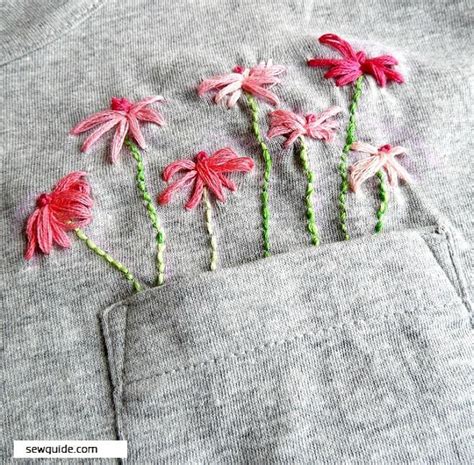 Learn how to stitch daisy flowers on your jean's hem and. 25 beautiful ways to stitch EMBROIDERY FLOWERS - Sew Guide
