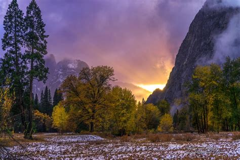 Sunset In Yosemite National Park National Parks Yosemite National