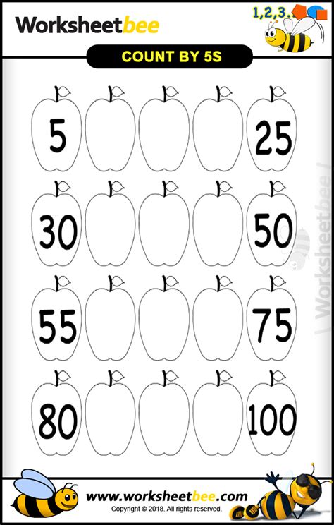 Counting In 5s Worksheet Promotiontablecovers