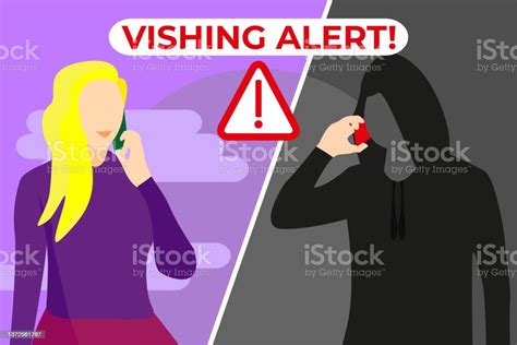 Vishing Alert Woman Receiving A Fraudulent Call From A Stranger Trying