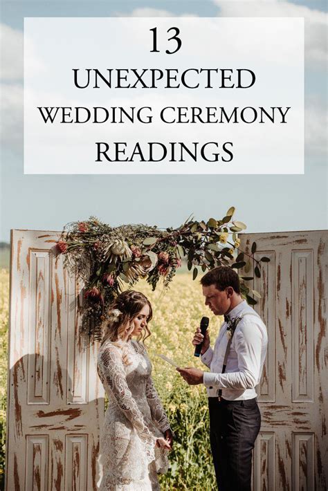 13 Unexpected Wedding Ceremony Readings Junebug Weddings