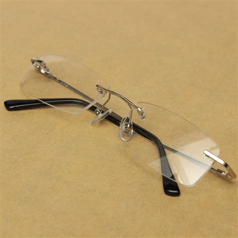 men memory titanium alloy rimless flexible eyeglass frame optical hinged myopia
