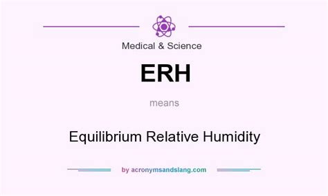 Relative humidity is defined as the ratio between the actual concentration of gaseous water in the air (the absolute humidity) and its maximum possible relative humidity ( rh ) is inversely related to the air temperature.i.e. ERH - Equilibrium Relative Humidity in Medical & Science ...