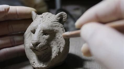 Sculpting Lion Head Clay Art 陶芸 粘土でライオンの頭作ってみた。 Youtube