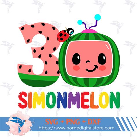 Cocomelon Logo Svgpng Watermelon Birthday Number Svgpng Cocomelon