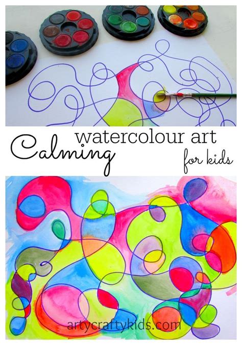 Calming Watercolour Art Art For Kids Learn Art Art Activities For Kids